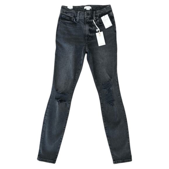 NWT Good American Good Legs Black Grey Wash Skinny Jeans Size 2/26 Retail $160 - Picture 1 of 8
